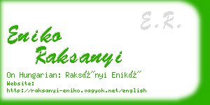 eniko raksanyi business card
